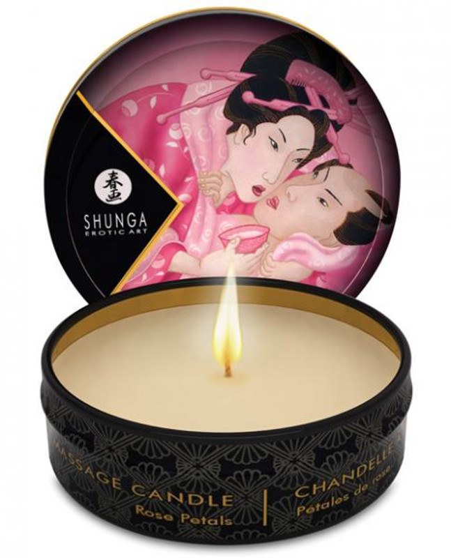 Shunga Aphrodisia Mini Candlelight Massage Candle - 1 Oz Roses