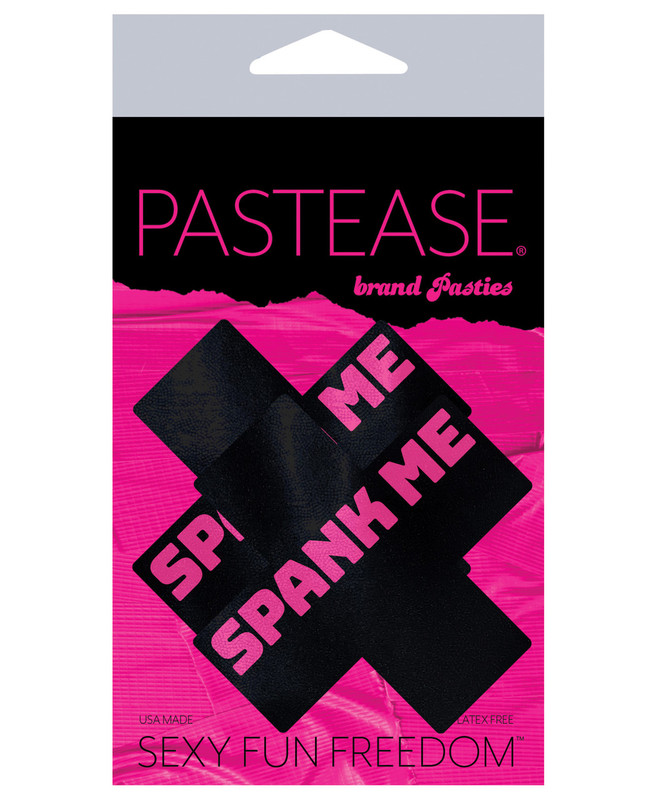 Pastease Spank Me Plus - Black/Pink O/S Pasties