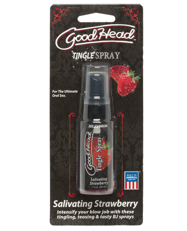 Doc Johnson GoodHead Tingle Oral Sex Spray - Salivating Strawberry