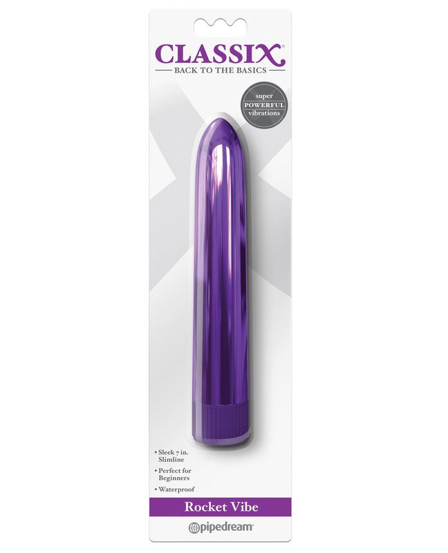 Pipedream Classix 7" Metallic Vibrator - Purple