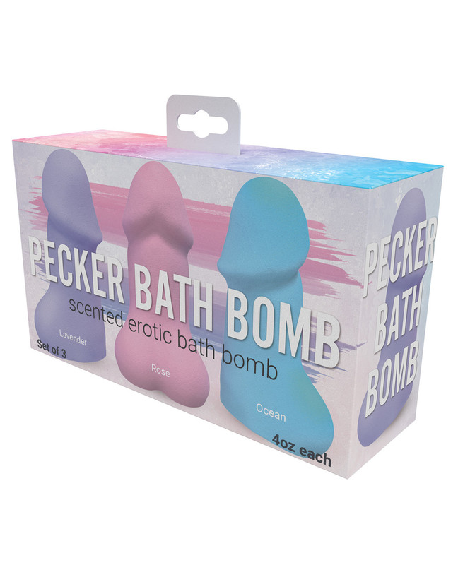 Hott Products Pecker Bath Bomb - Pack Of 3