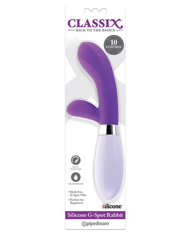 Pipedream Classix Silicone G-Spot Rabbit Vibrator - Purple