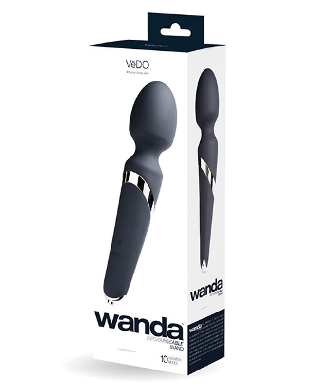 VeDO Wanda Rechargeable Wand Vibrator - Just Black