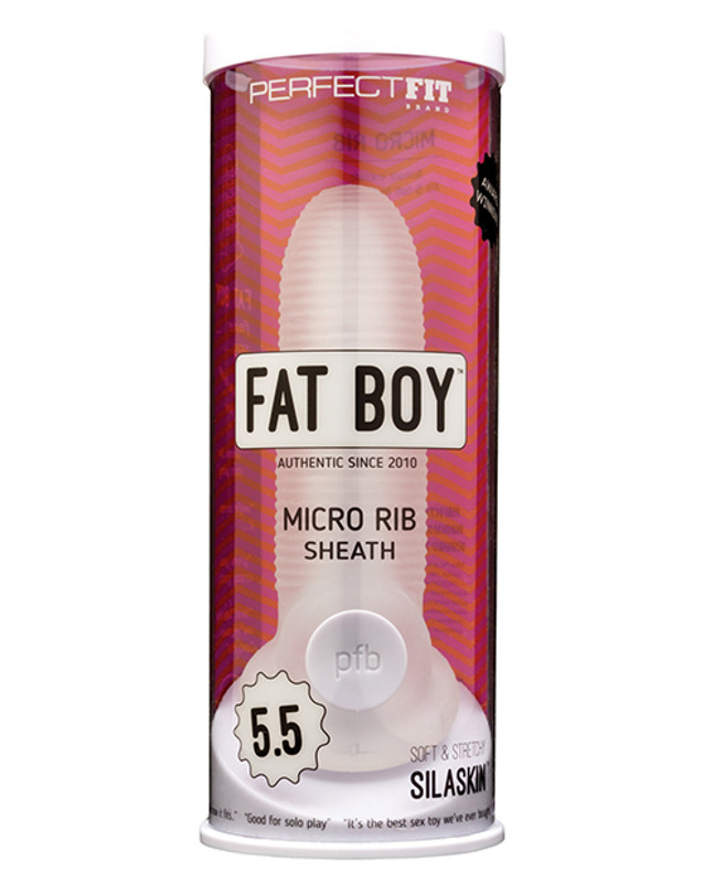 Perfect Fit Brand Fat Boy Micro Ribbed Penis Girth Enhancer Sheath 5.5"