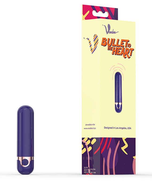 Voodoo Bullet Vibrator To The Heart 10X Wireless - Purple