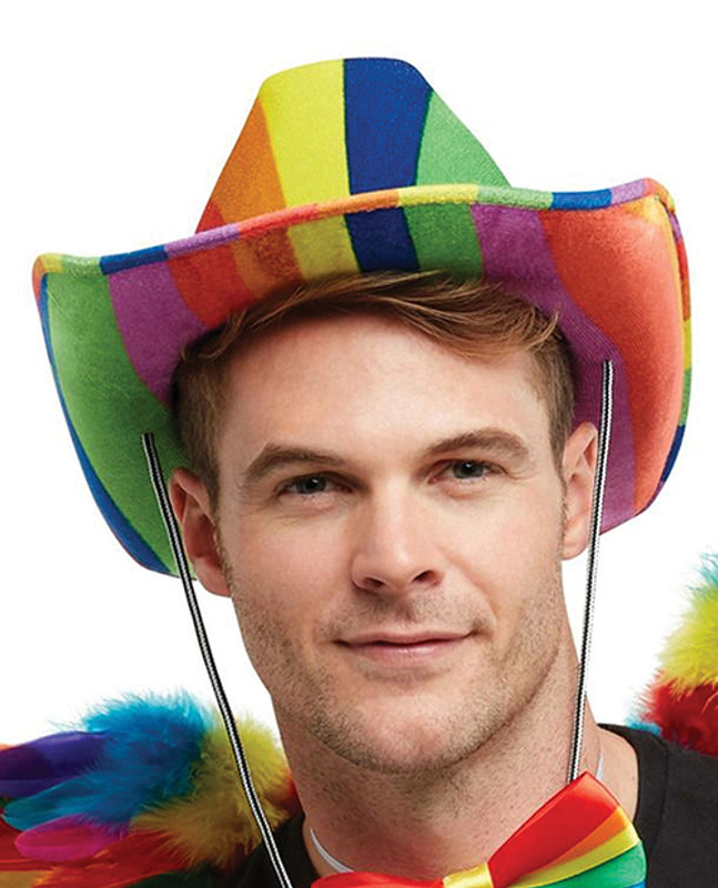 Smiffy's Rainbow Stetson Hat