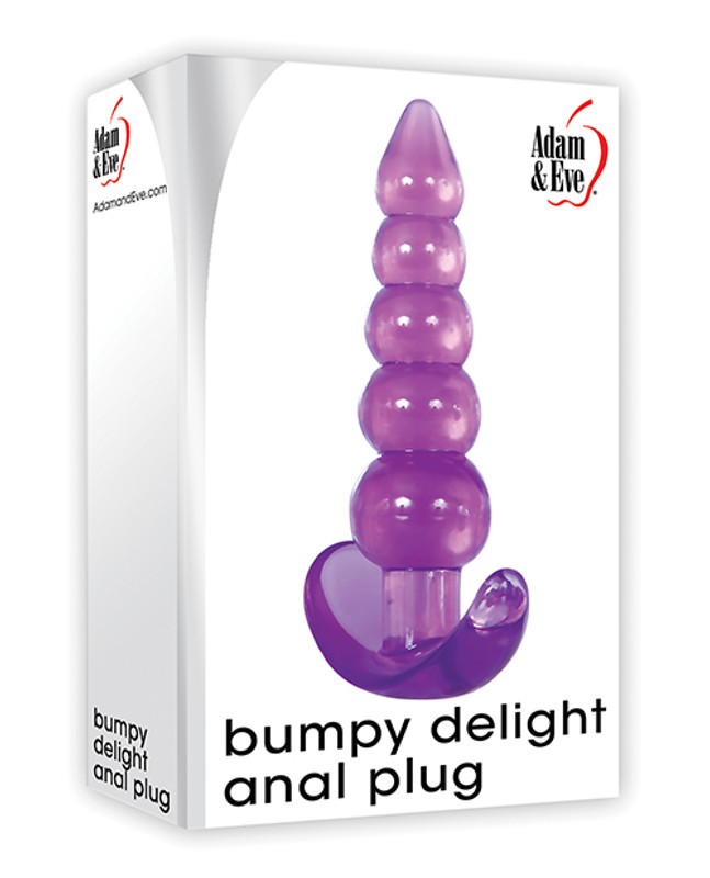 Adam & Eve Bumpy Delight Anal Butt Plug - Purple