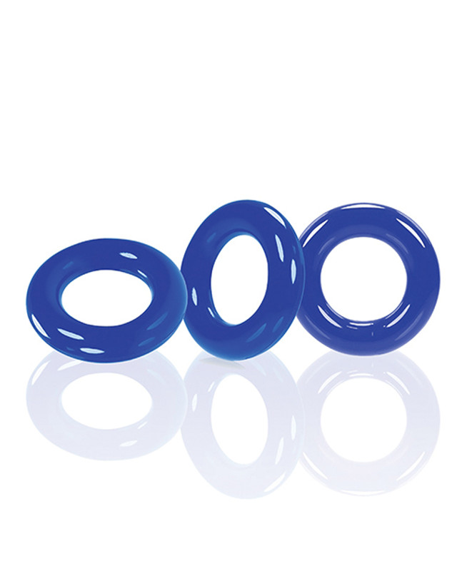 Oxballs Willy Rings Cock Rings - Blue Pack Of 3