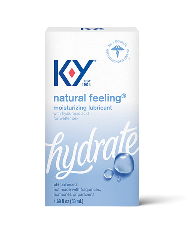 K-Y Natural Feeling With Hyaluronic Acid Water Based Personal Lubricant - 1.69 Oz