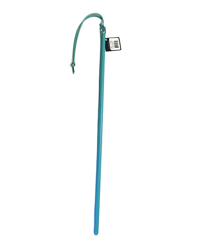 Spartacus 24" Leather Wrapped Cane - Baby Blue