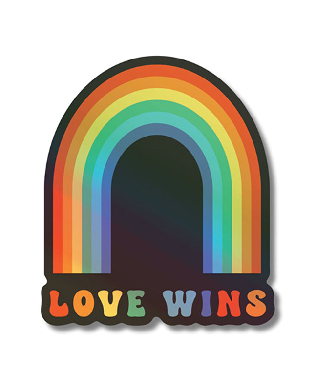 Love Wins Holographic Sticker - Pack of 3