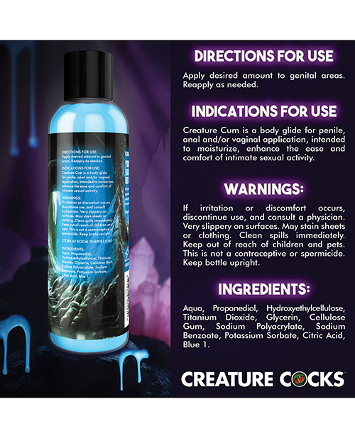 Creature Cocks - Creature Cum Blue Water-Based Lubricant 8 oz