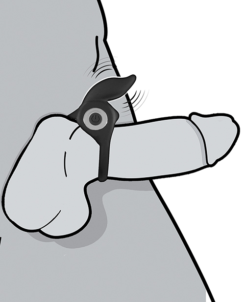 Enhancer Vibrating Rabbit C-Ring - Black