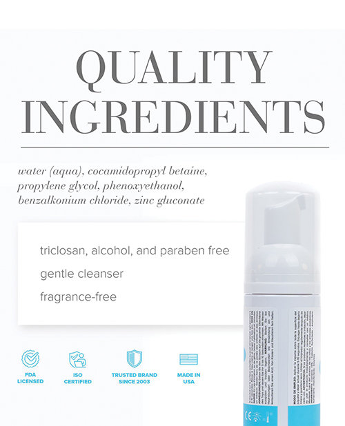 JO Refresh Foaming Toy Cleaner - Fragrance Free Hygiene 7 oz