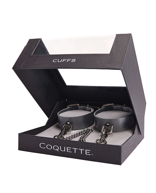 Pleasure Collection Gunmetal Glam Cuffs w/Removeable Chain