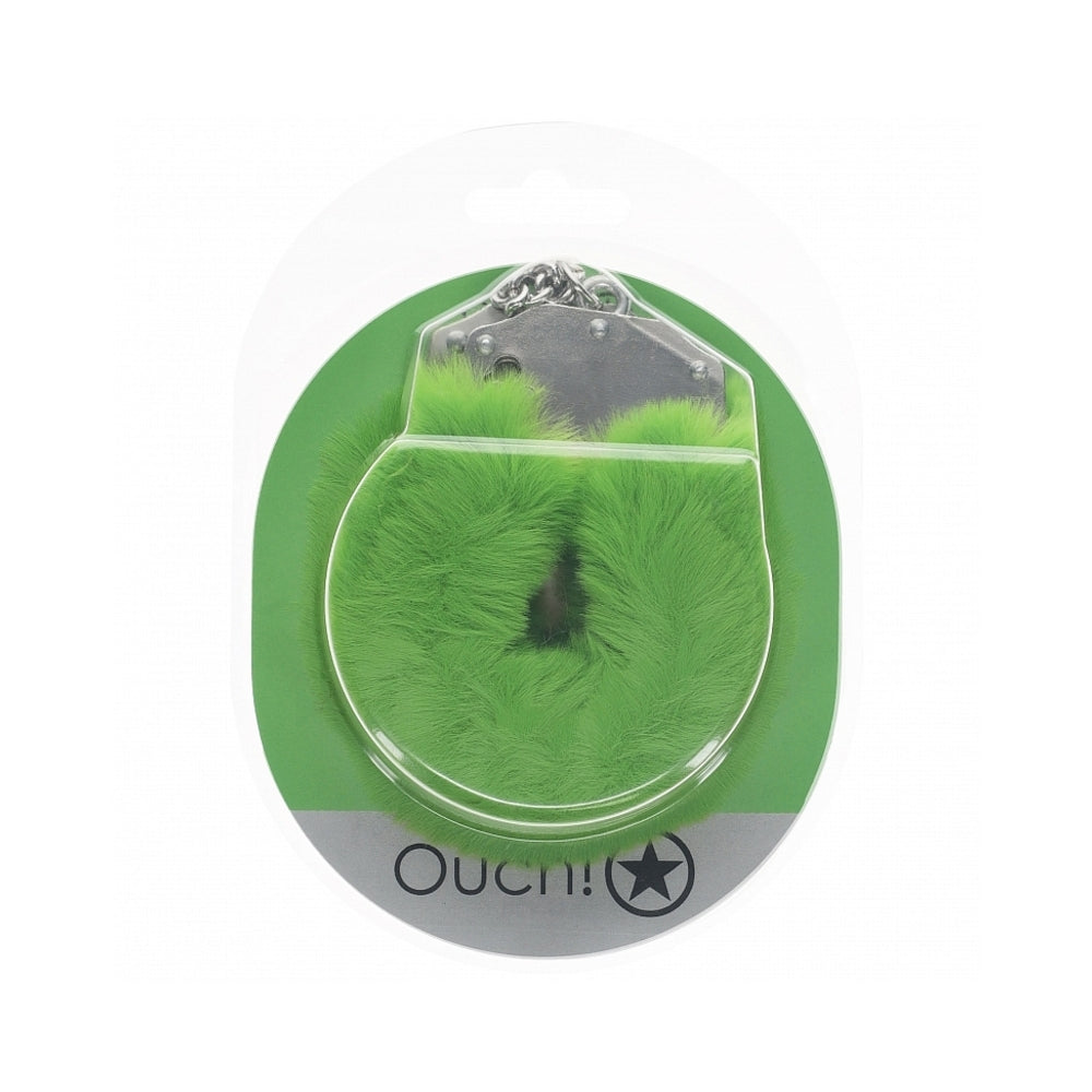 Ouch! Heavy-Duty Fluffy Handcuffs Green
