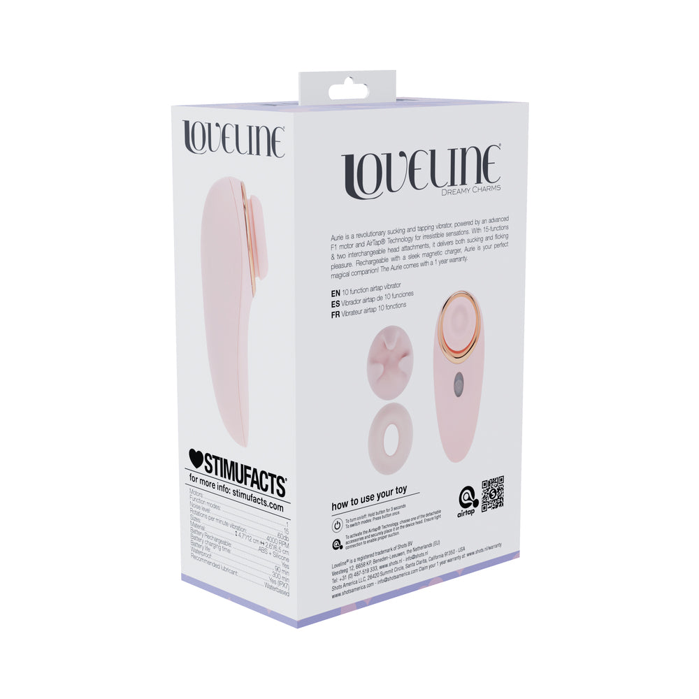 LoveLine Aurie AirTapTech Rechargeable Vibrator Pink