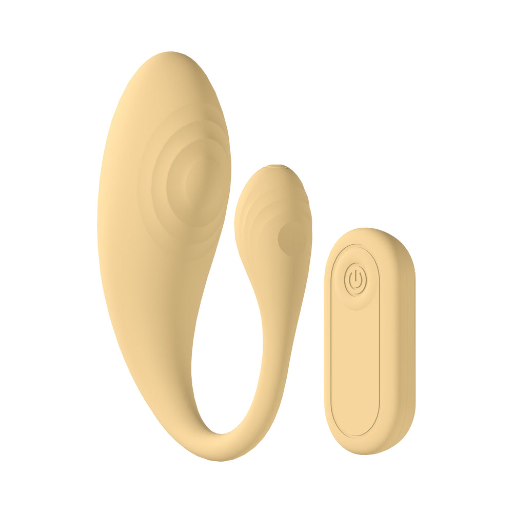 LoveLine Wave C-shape Vibe Waterproof Remote Yellow