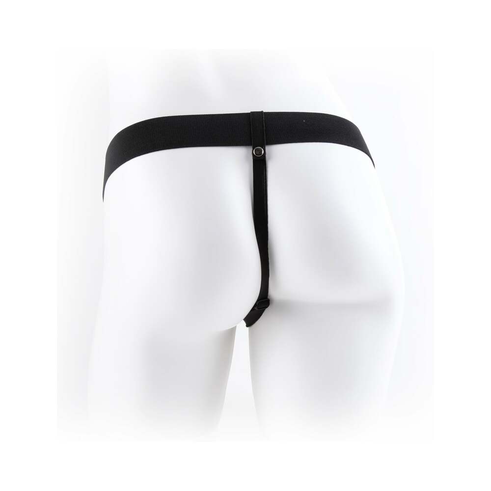 Fetish Fantasy Series 7 in. Hollow Strap-On with Balls Beige/Black
