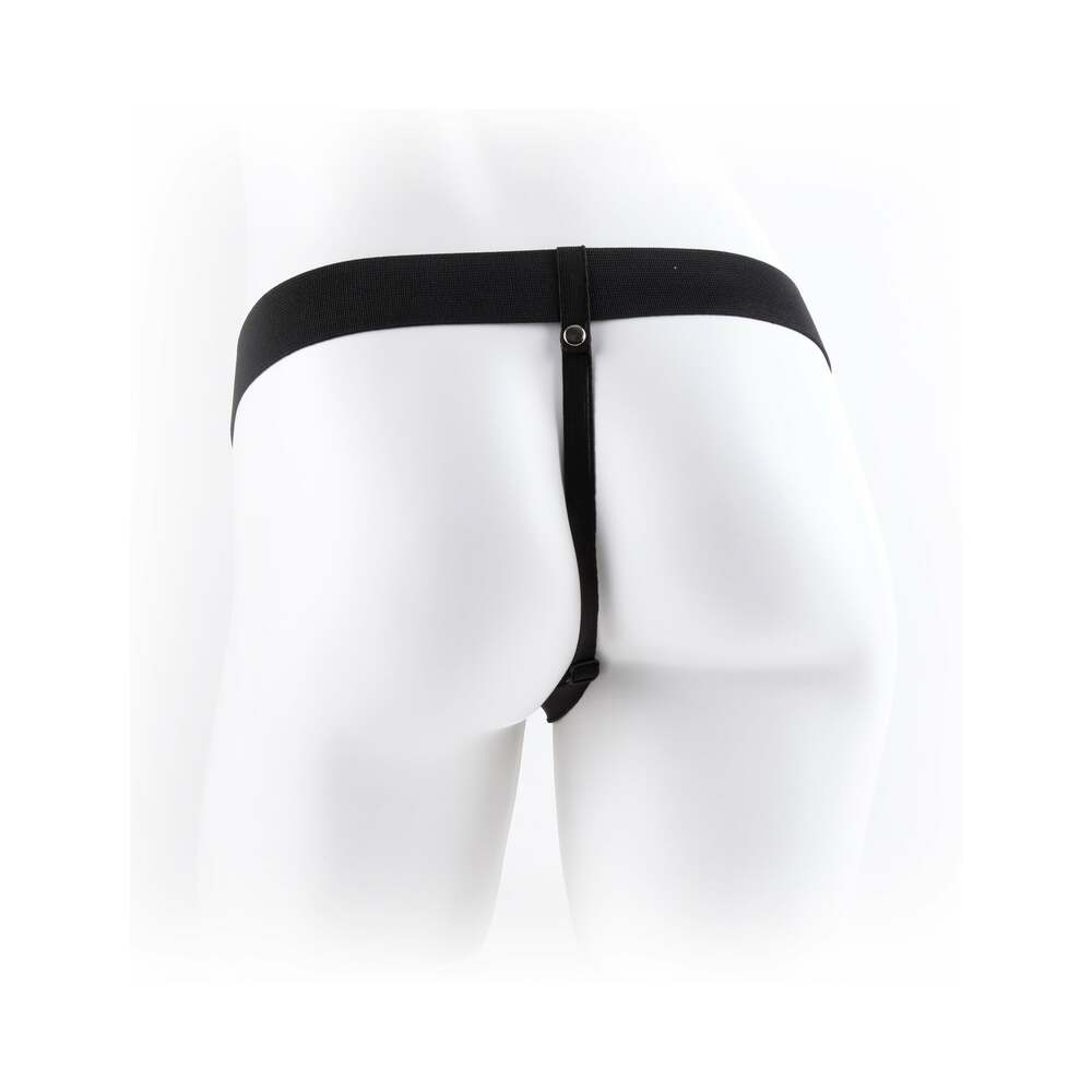 Fetish Fantasy Series 9 in. Hollow Strap-On with Balls Light/Black