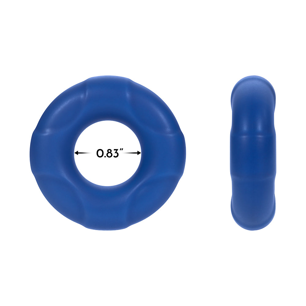 Forto F-33 Liquid Silicone Cockring Medium Blue