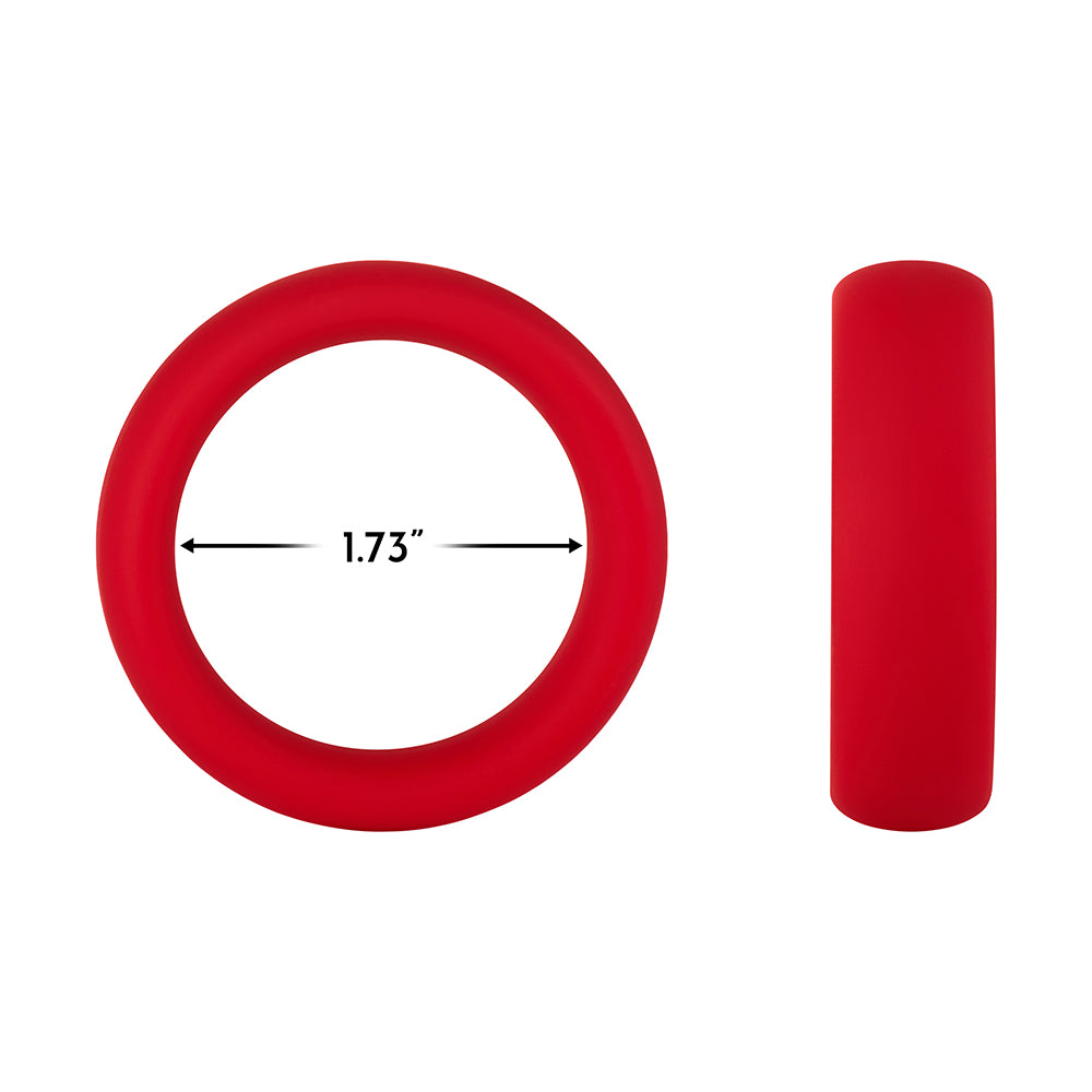 Forto F-64 Wide Liquid Silicone Cockring Medium Red