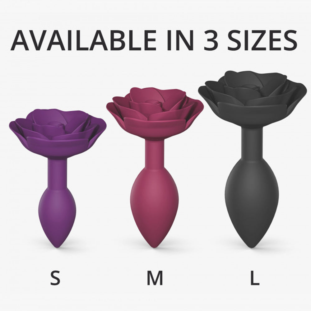 Love to Love Open Roses Silicone Anal Plug Plum Star Medium