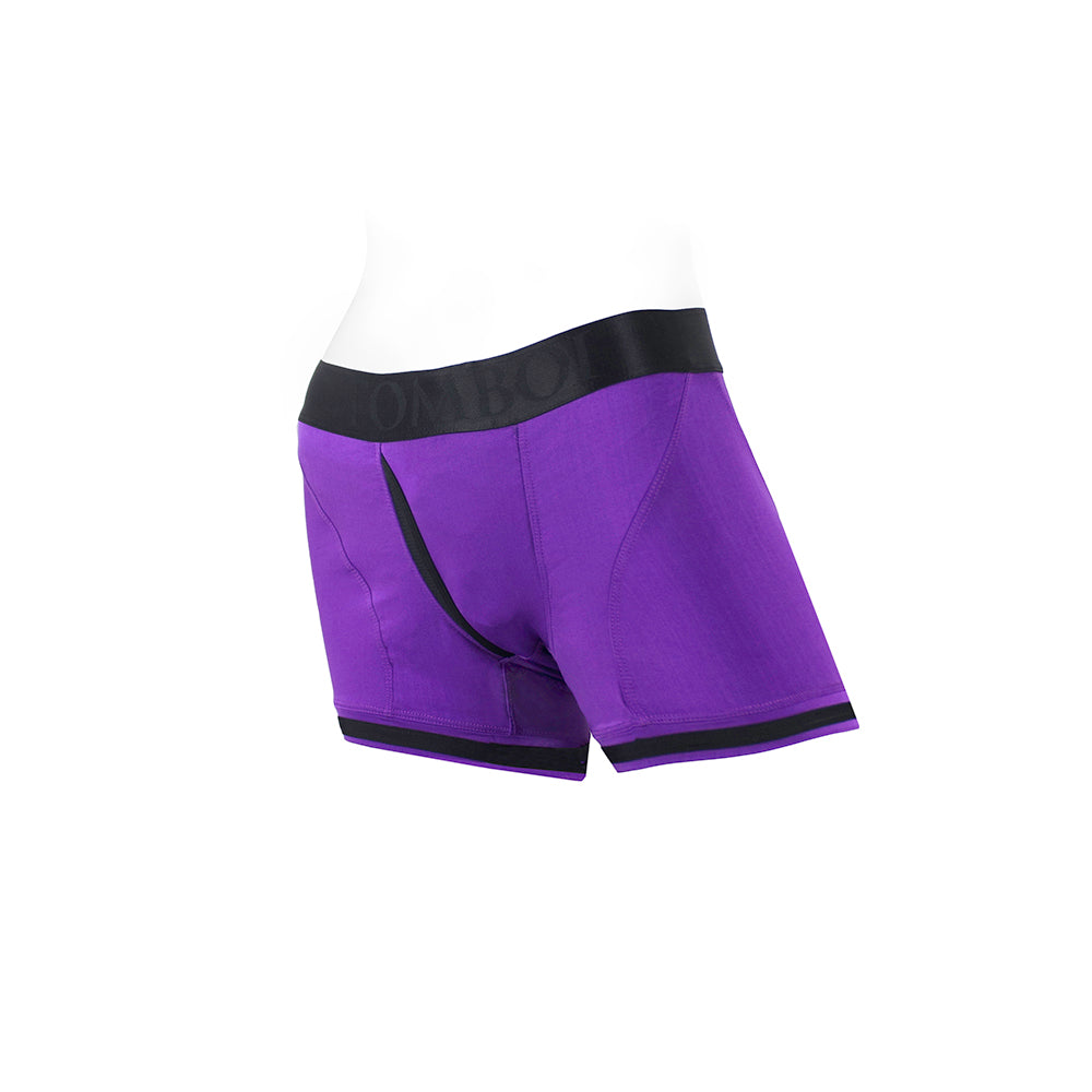 SpareParts Tomboii Nylon Boxer Briefs Harness Purple/Black Size XS