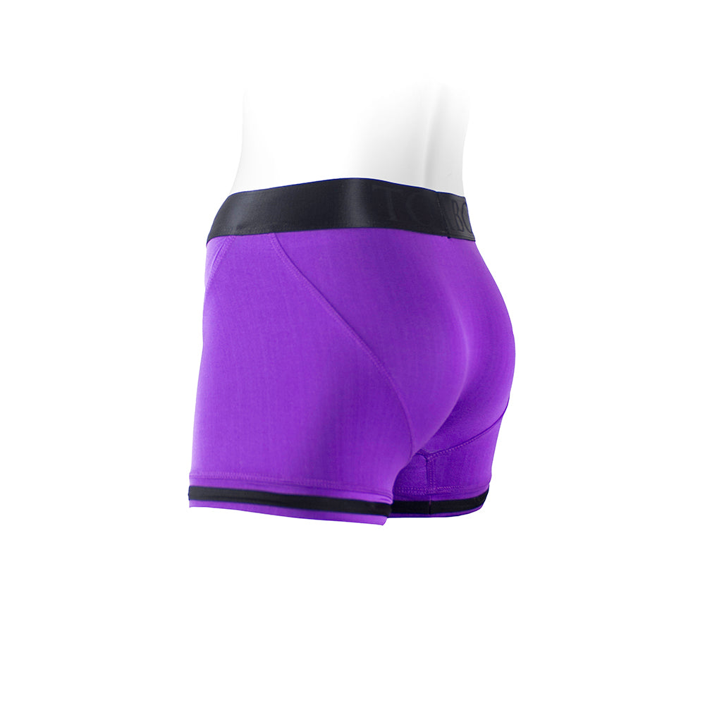 SpareParts Tomboii Nylon Boxer Briefs Harness Purple/Black Size XS