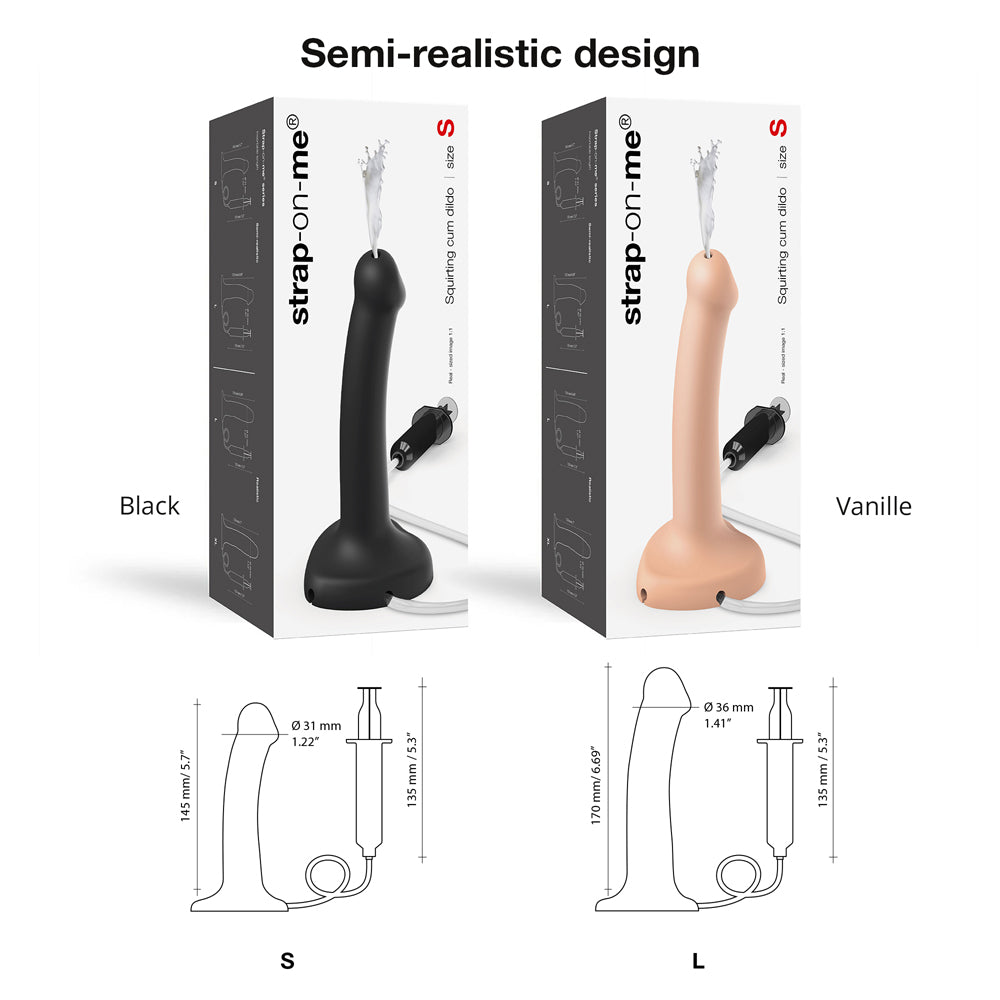 Strap-On-Me Squirting Cum Dildo Vanilla Small (fluid not included)