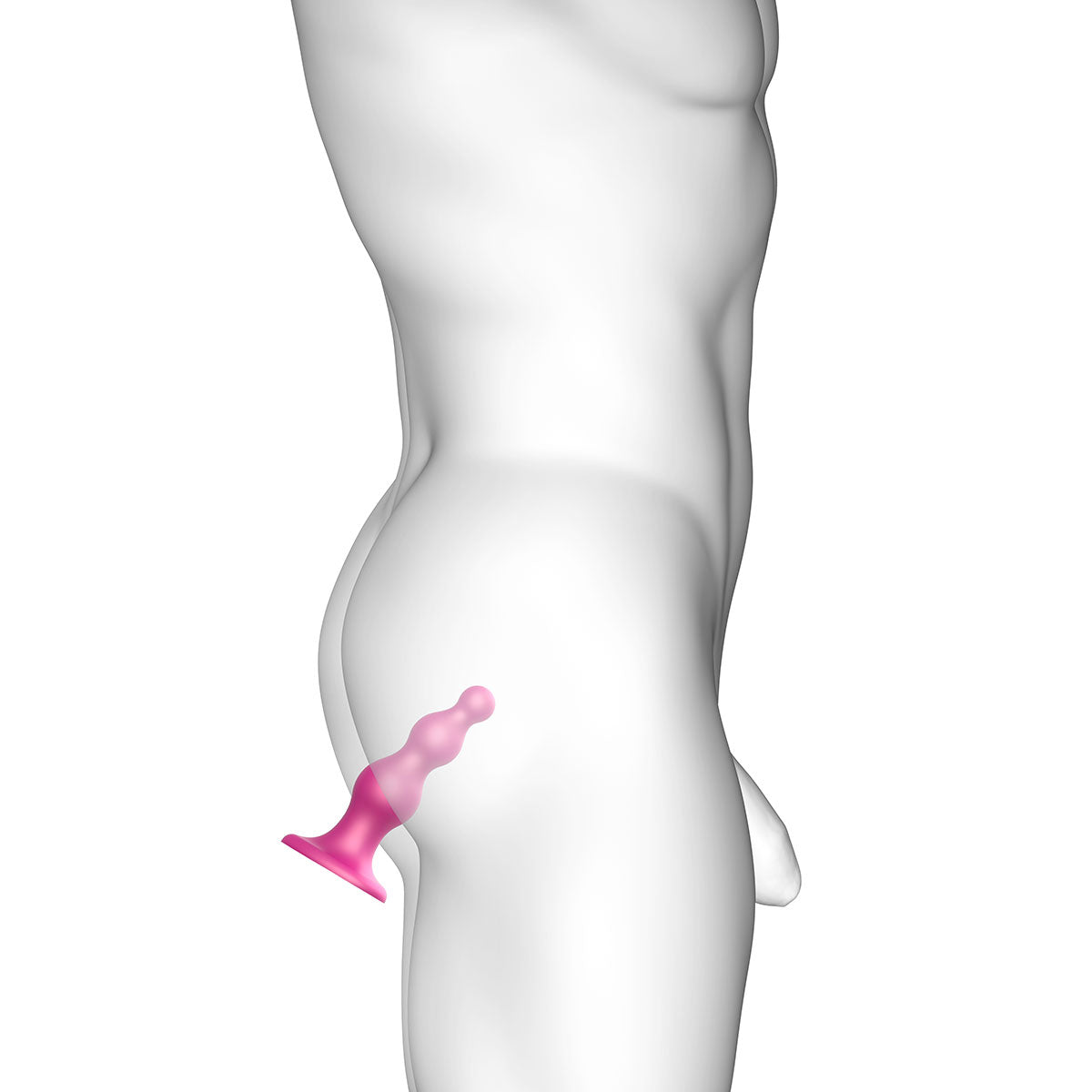 Strap-On-Me Dildo Plug Beads Large Raspberry