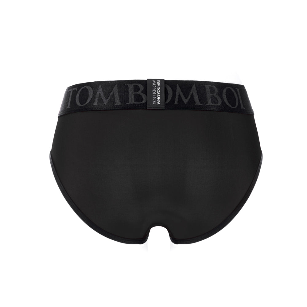 SpareParts Tomboi Cover Brief Style Underwear Harness Nylon Black/Black 5XL