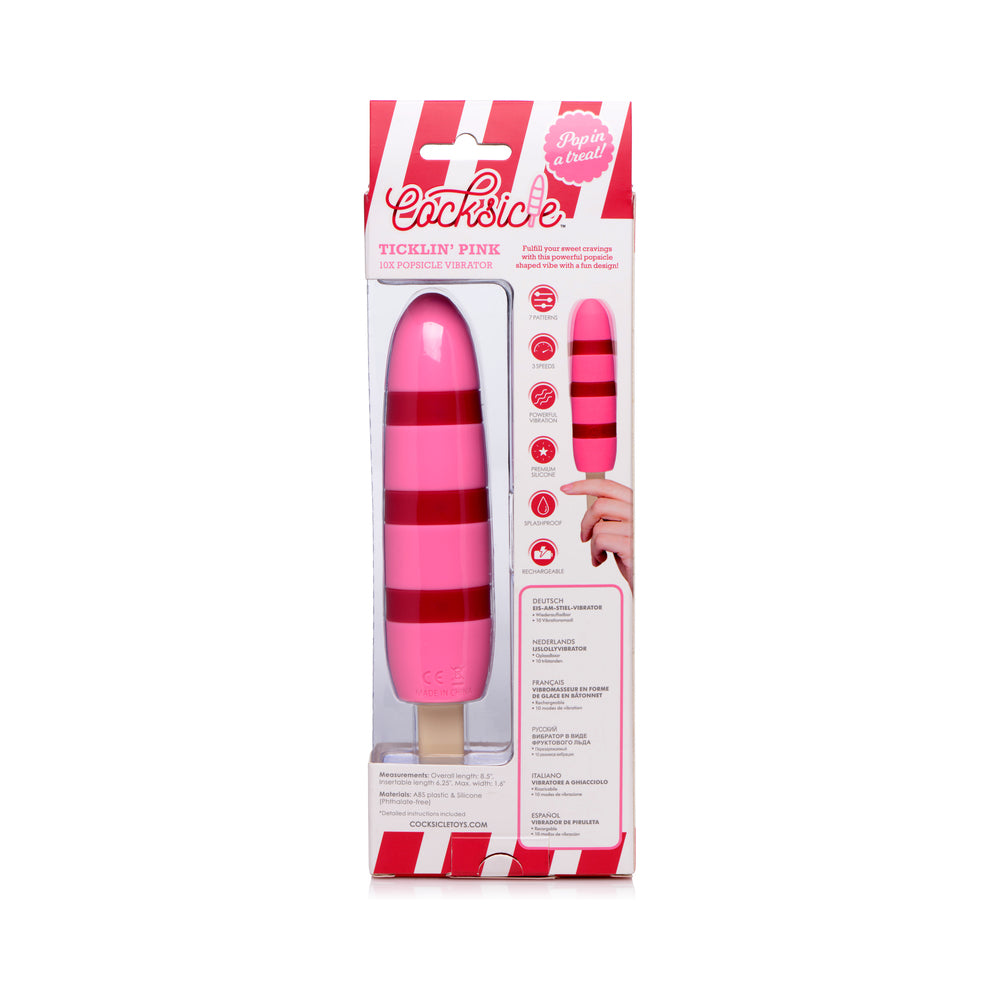 Cocksicle Ticklin' Pink 10X Popsicle Vibrator