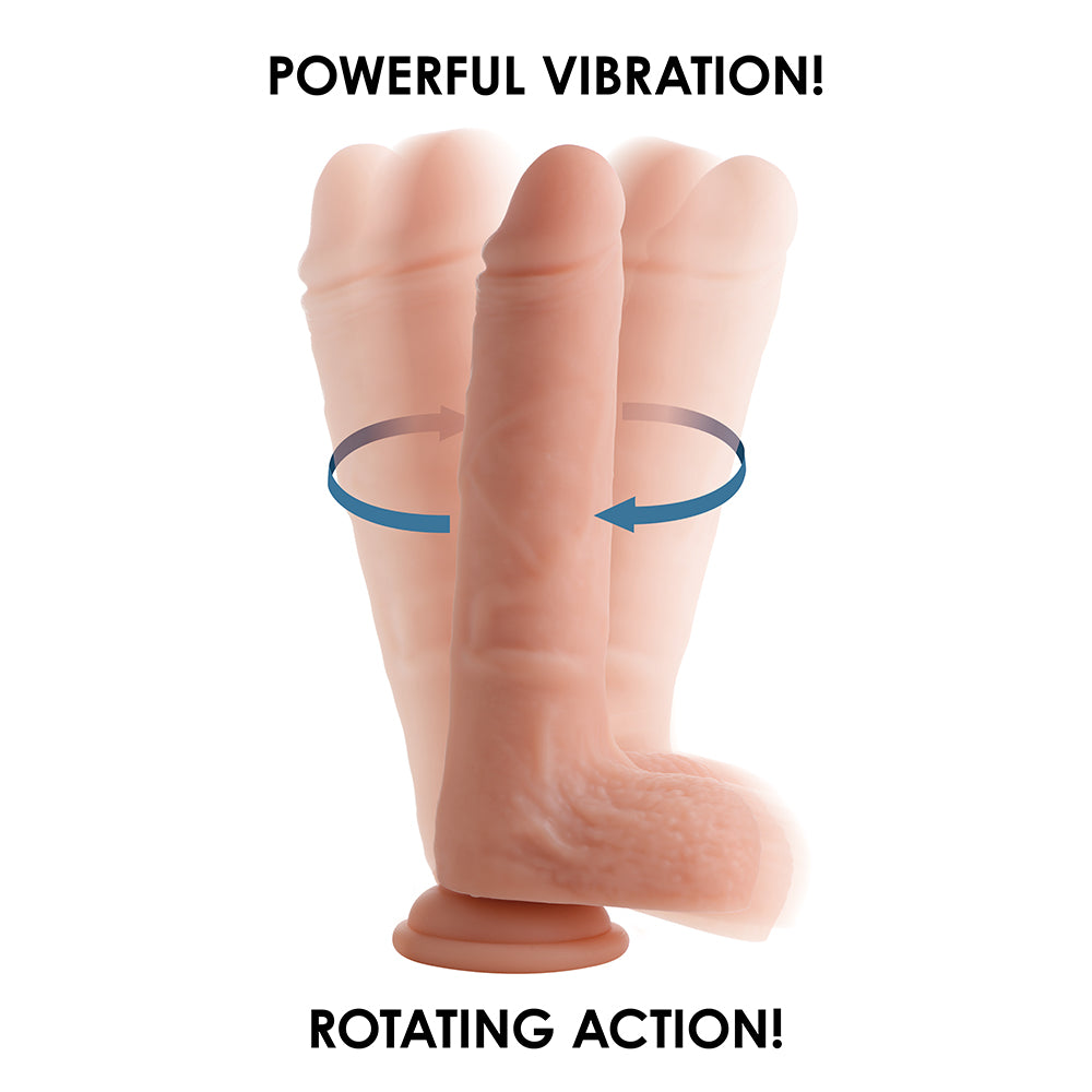 Big Shot 8 in. Silicone Twirling Dildo with Balls
