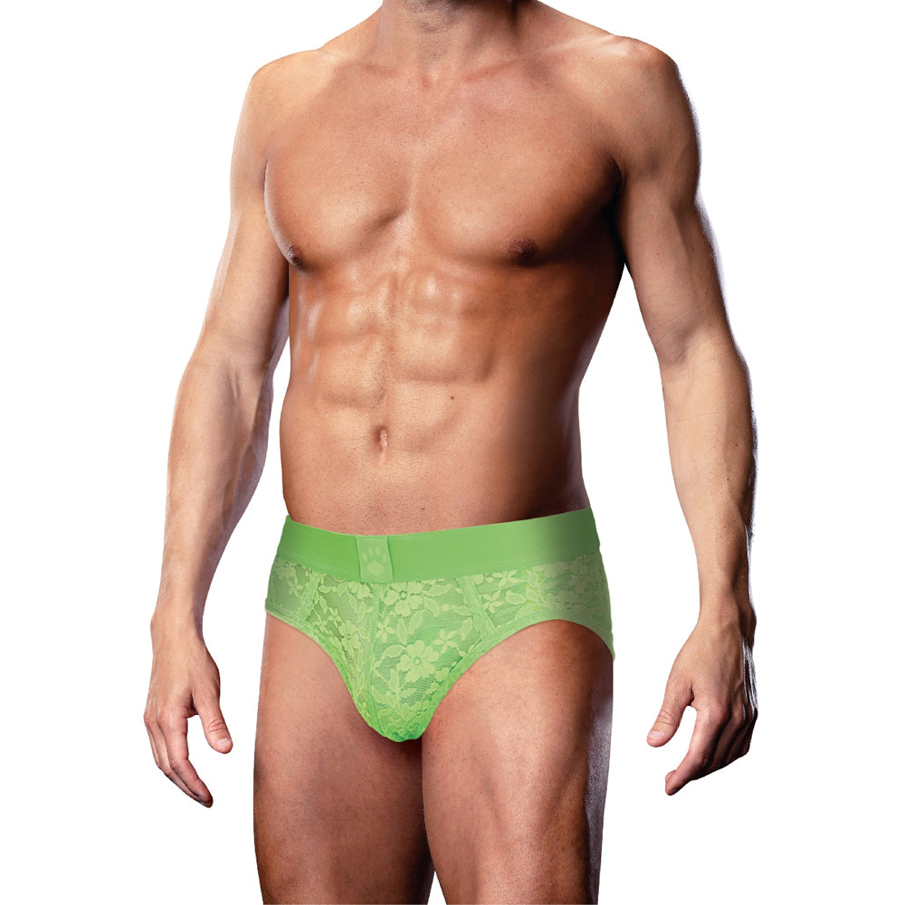 Prowler Lace Brief Neon Green S