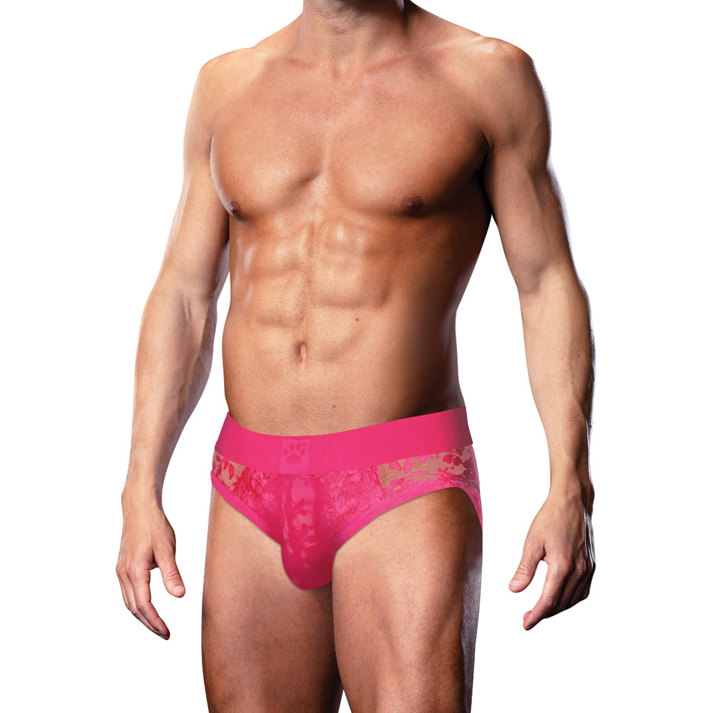Prowler Lace Brief Pink L