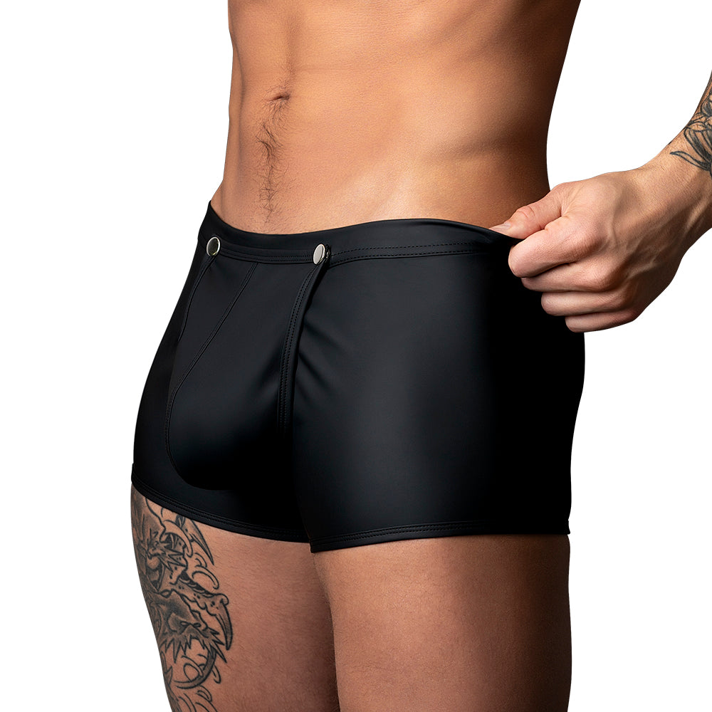 Male Power Oh Snap! Snap Off Short Black L
