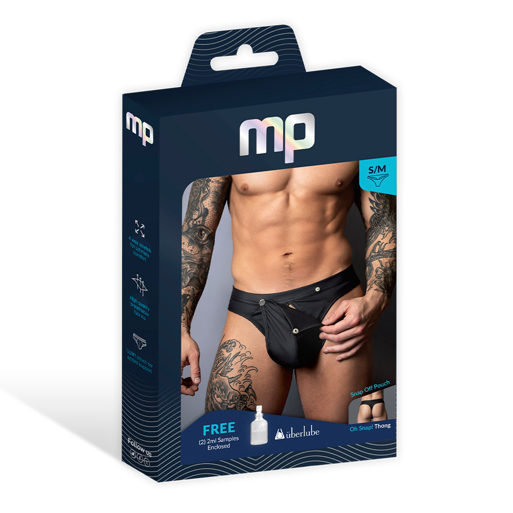 Male Power Oh Snap! Snap Off Jock Black S/M