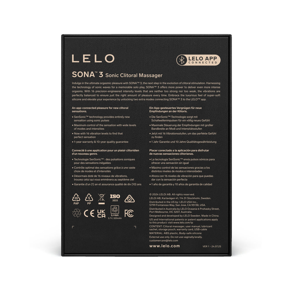 LELO SONA 3 Clitoral Stimulator Purple
