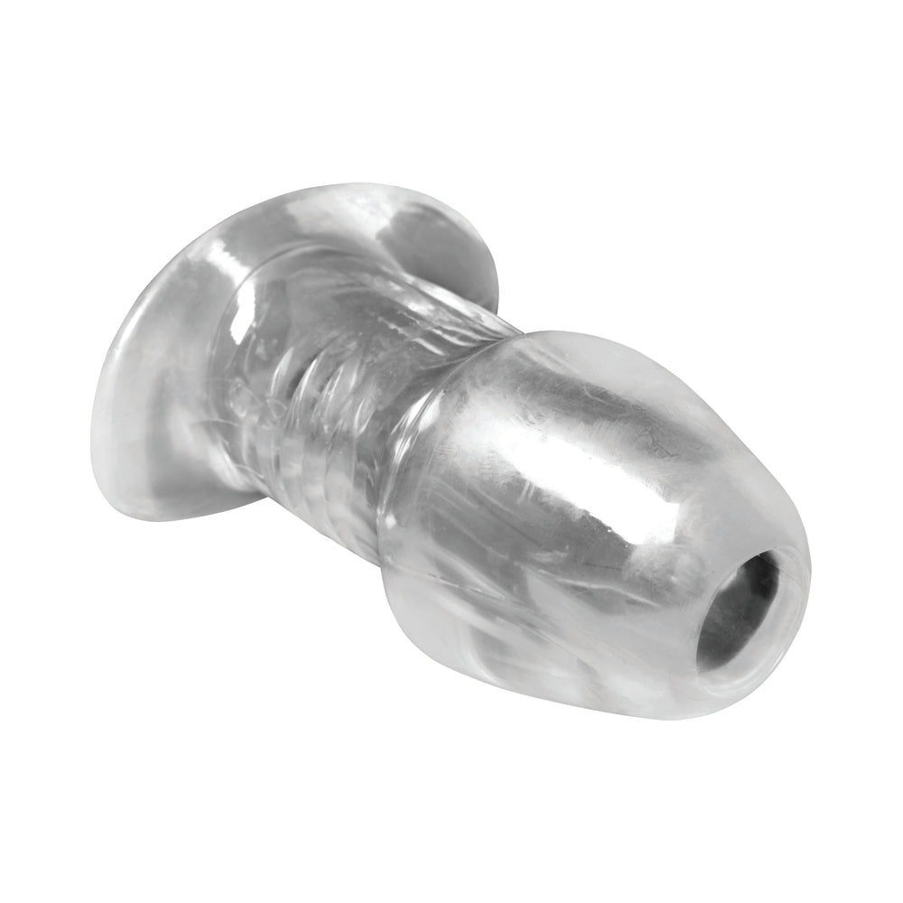 Master Series Dicked Clear Hollow Anal Plug Large