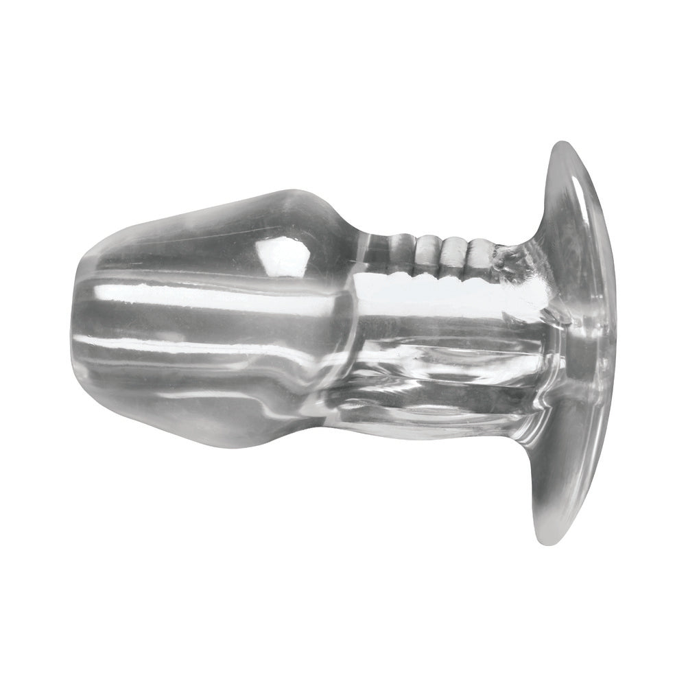 Master Series Dicked Clear Hollow Anal Plug XLarge