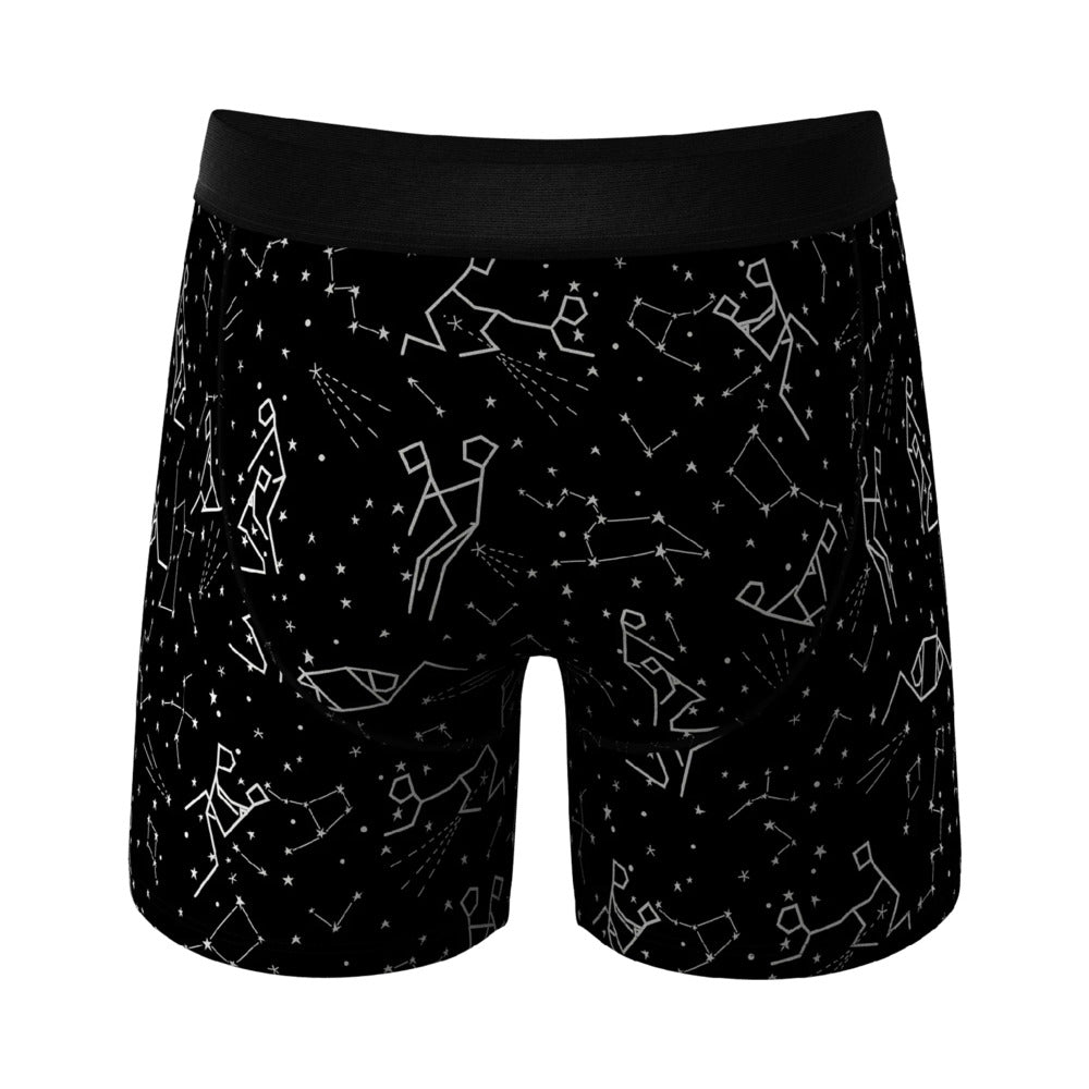 Shinesty The Big Bang Glow-in-the-Dark Constellation Ball Hammock Pouch Underwear with Fly 2XL