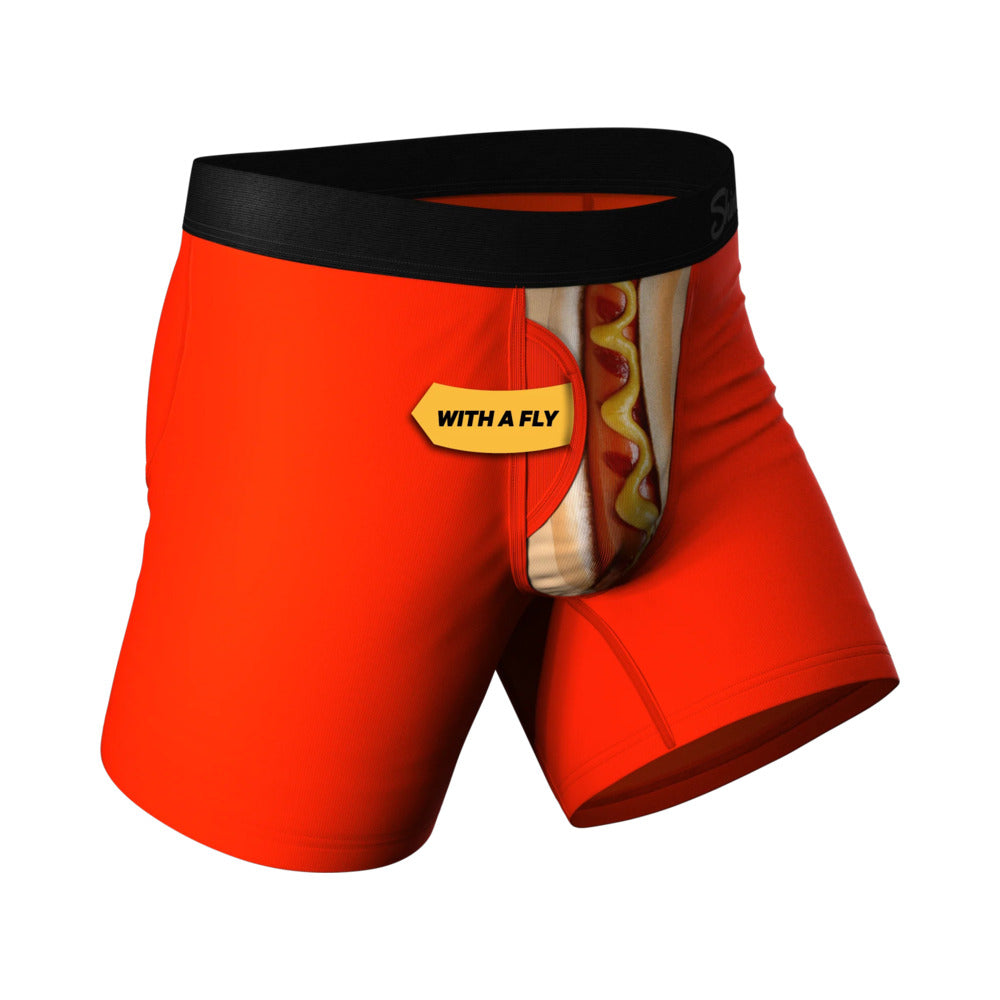 Shinesty The Coney Islands Hot Dog Ball Hammock Pouch Underwear with Fly XL