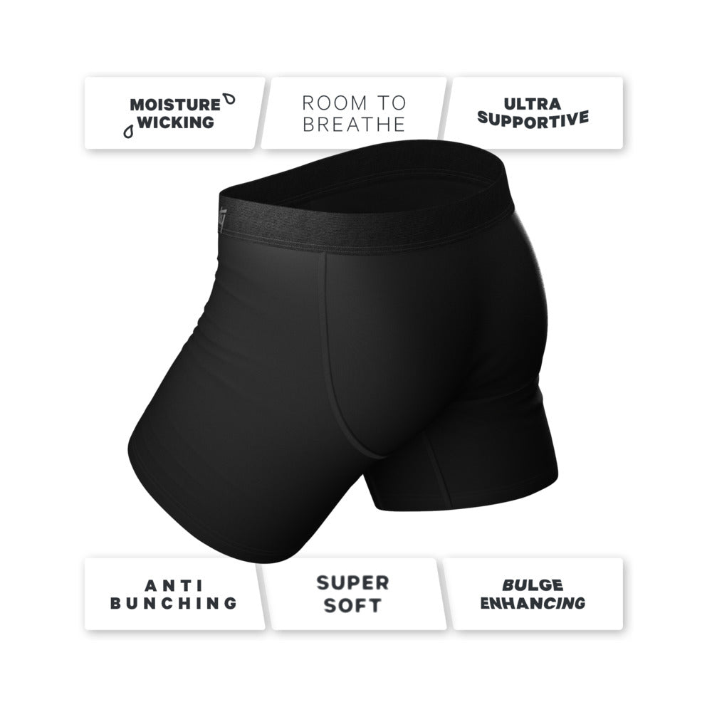 Shinesty The 009 Black Tuxedo Ball Hammock Pouch Underwear with Fly M