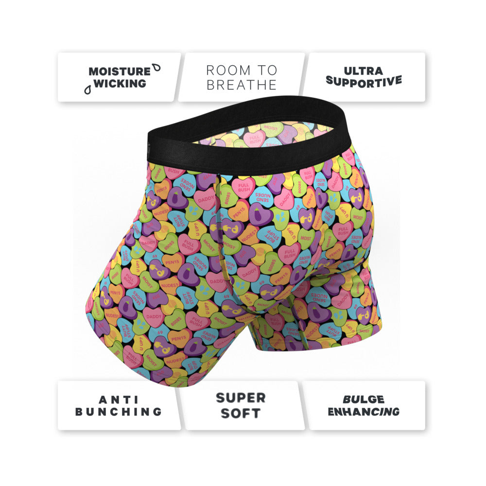 Shinesty The Candy Crush Candy Hearts Ball Hammock Pouch Underwear with Fly S
