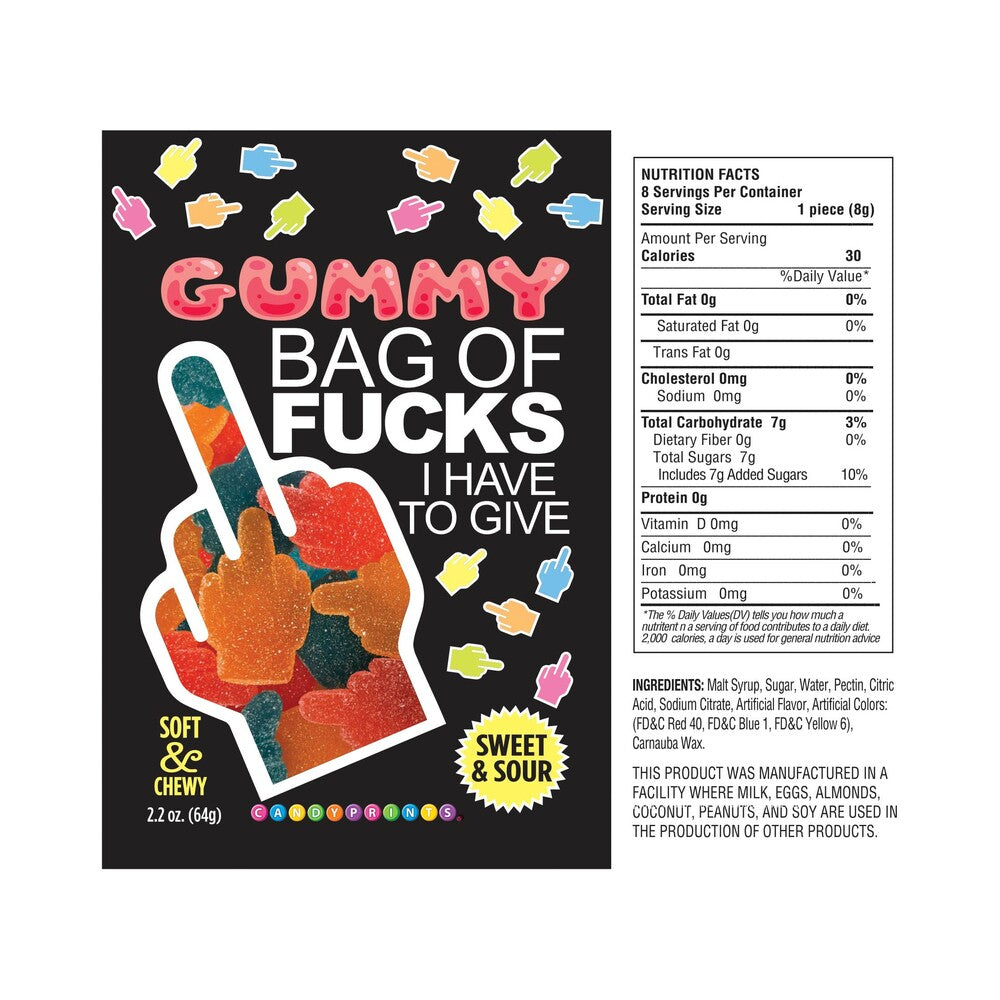 Bag of Fucks I Have To Give Sour Gummies