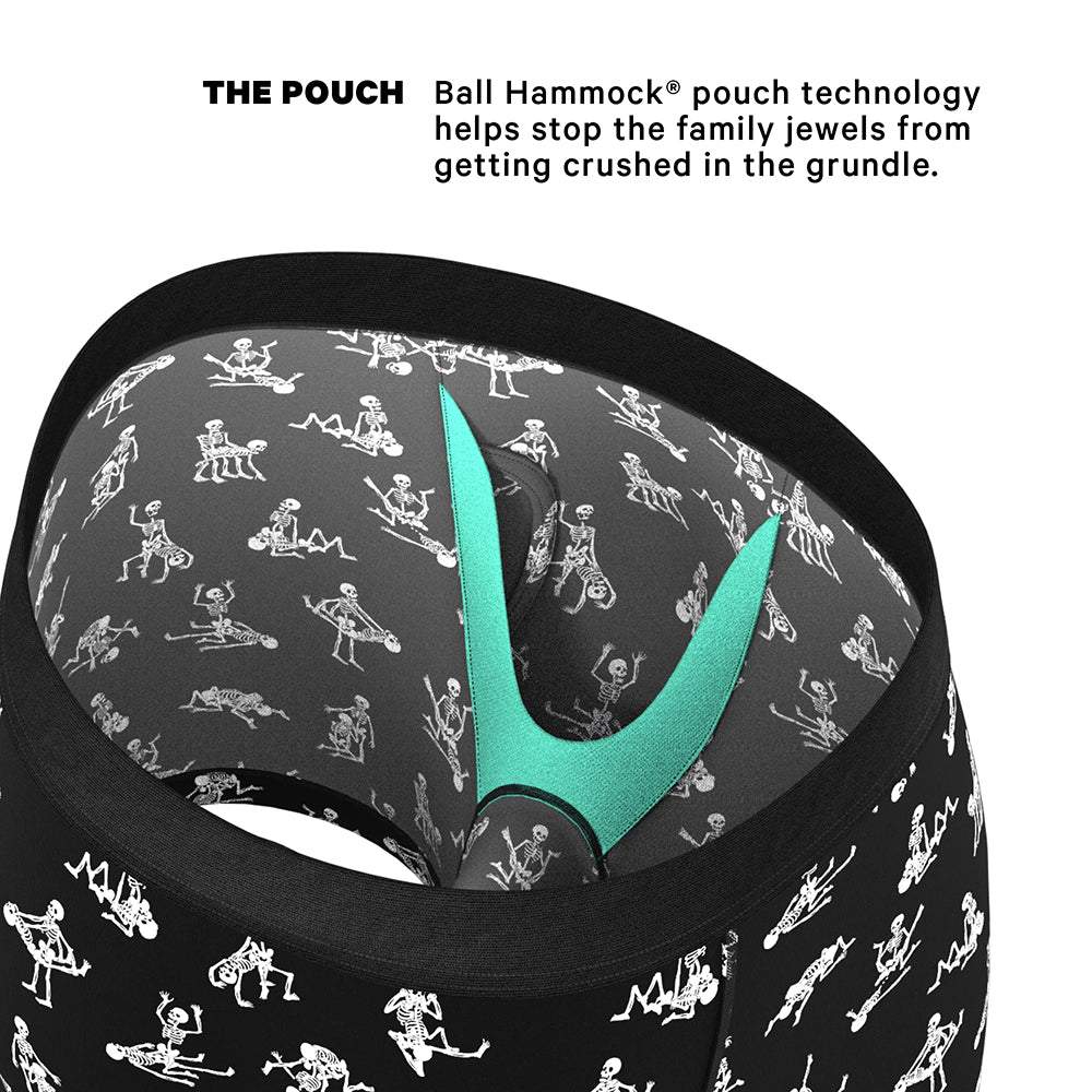 Shinesty The Bare Back Bones Glow-in-the-Dark Skeletons Ball Hammock Pouch Underwear with Fly S