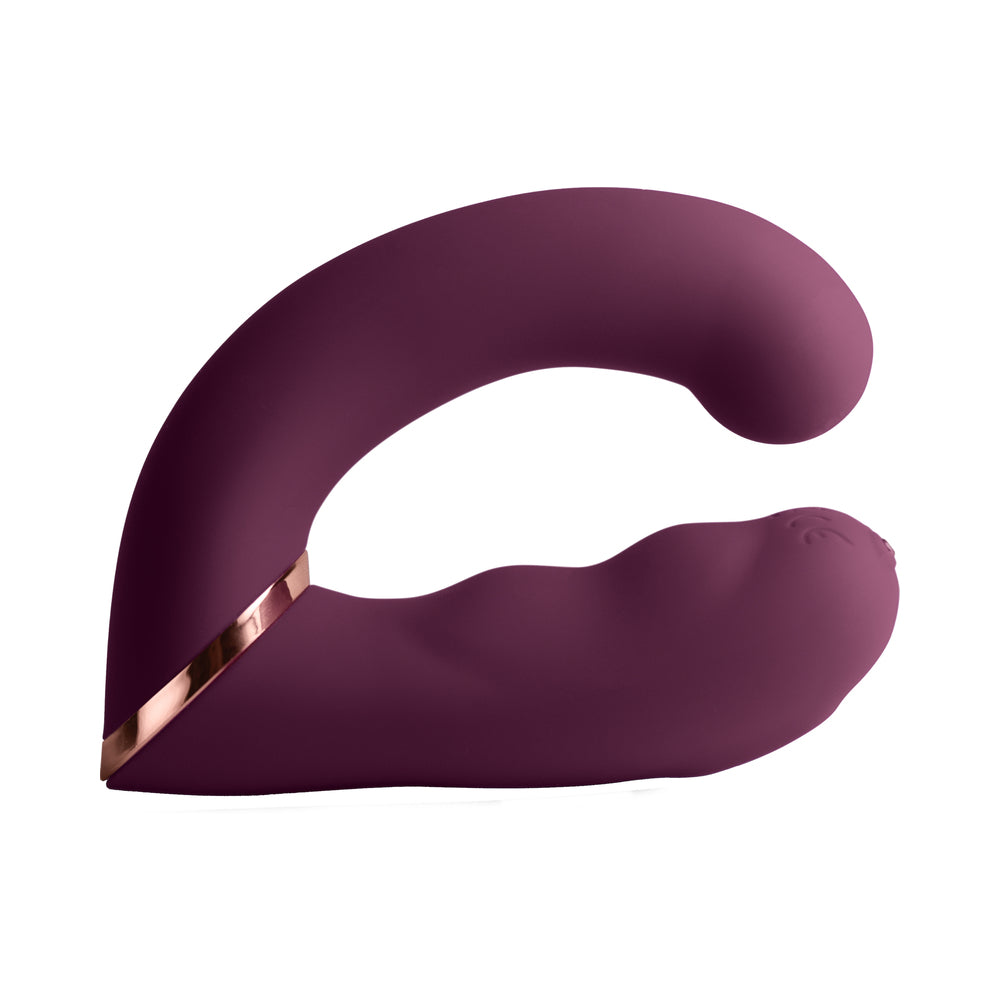 Rocks-Off Gemini Dual Stimulator Burgundy