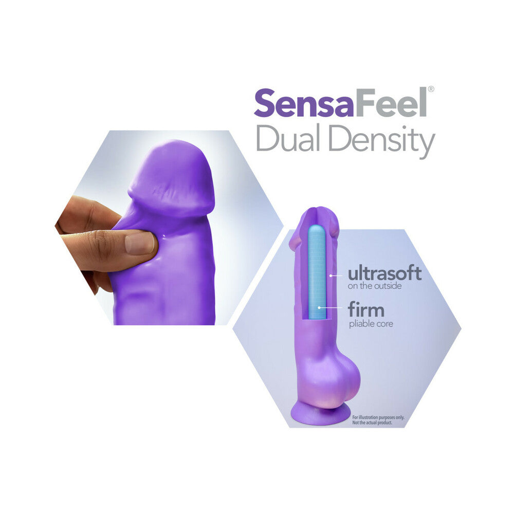 Neo Elite 7.5 in. Silicone Dual Density Dildo Neon Blue