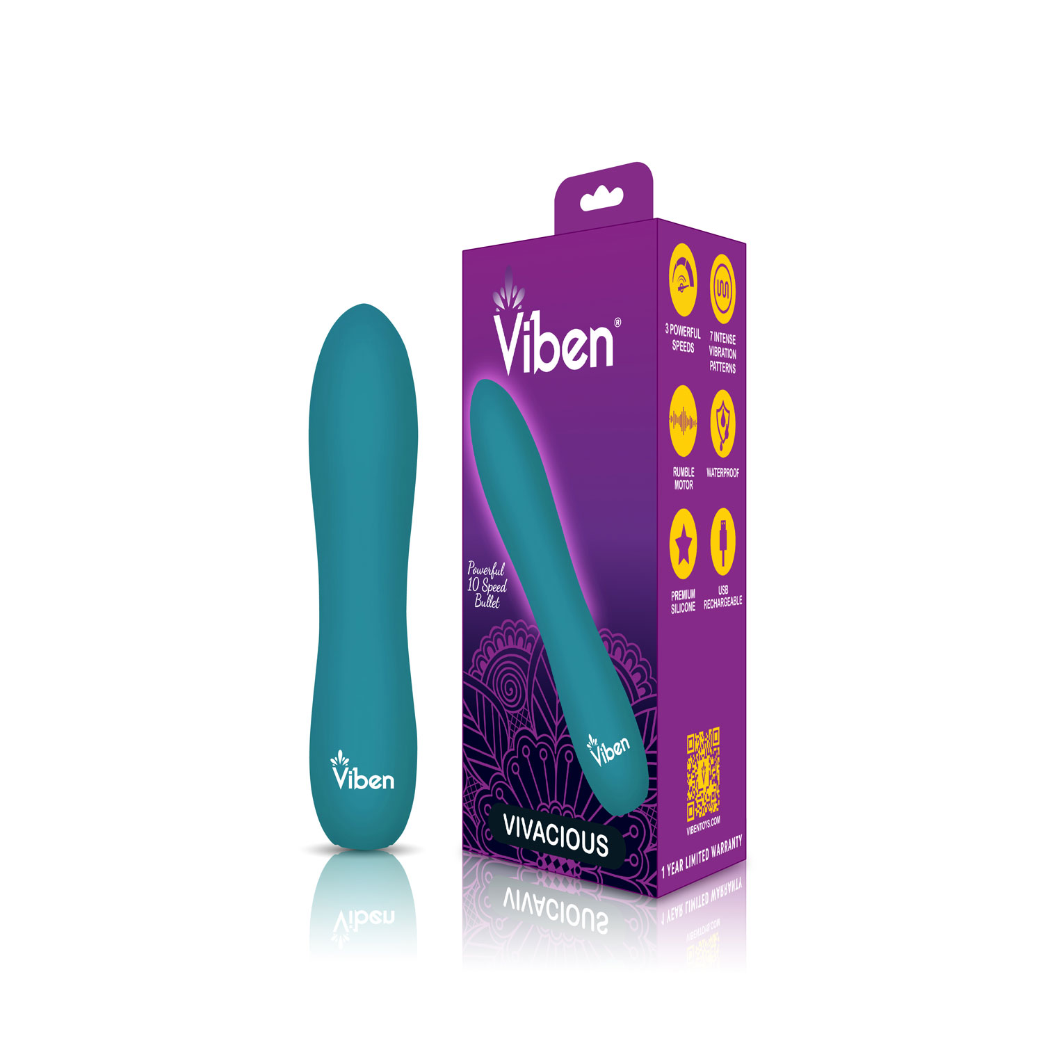 Vivacious Flexible Power Bullet - Ocean